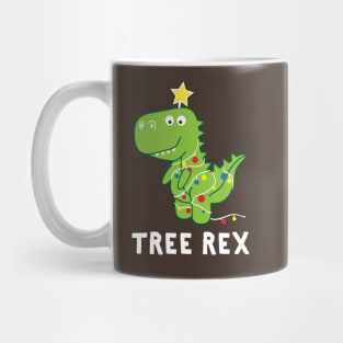 Funny Christmas Dinosaur Tree Rex Mug